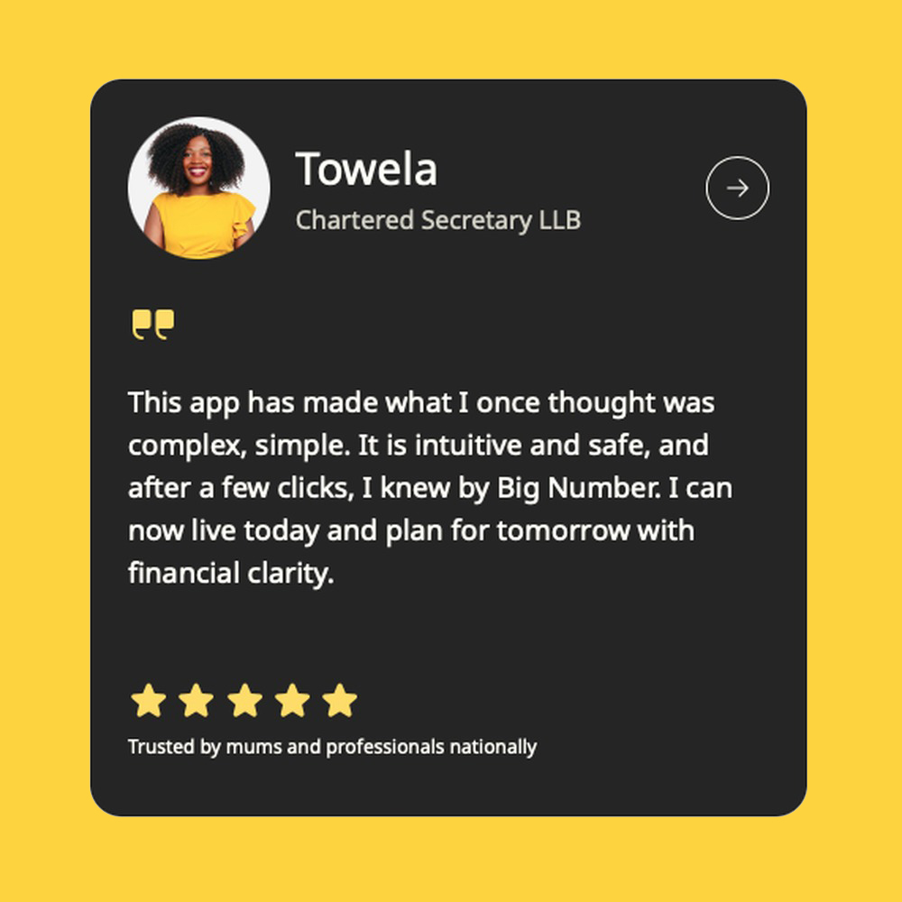 Big Number retirement web app